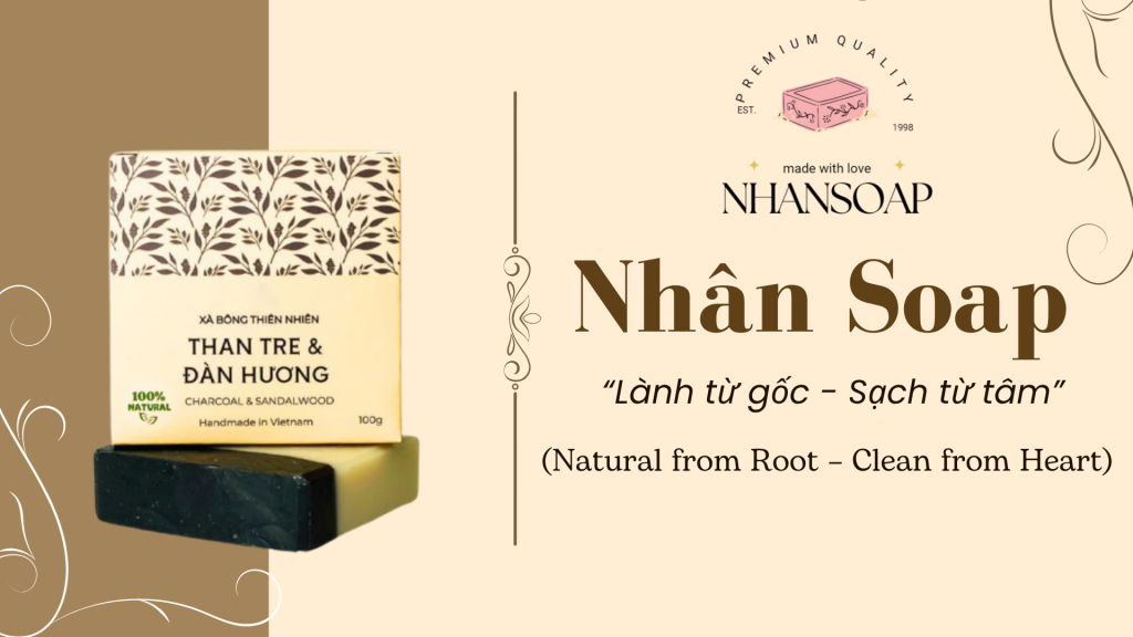 Sản phẩm xà bông thiên nhiên Than tre & Đàn hương của nhà Nhansoap